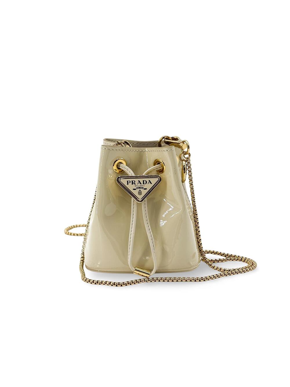 Prada Patent Leather Micro Bucket Bag #357425F50B